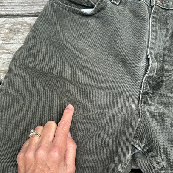 Vintage Levi’s  951 relaxed fit tapered jeans in olive green - Picture 10 of 11